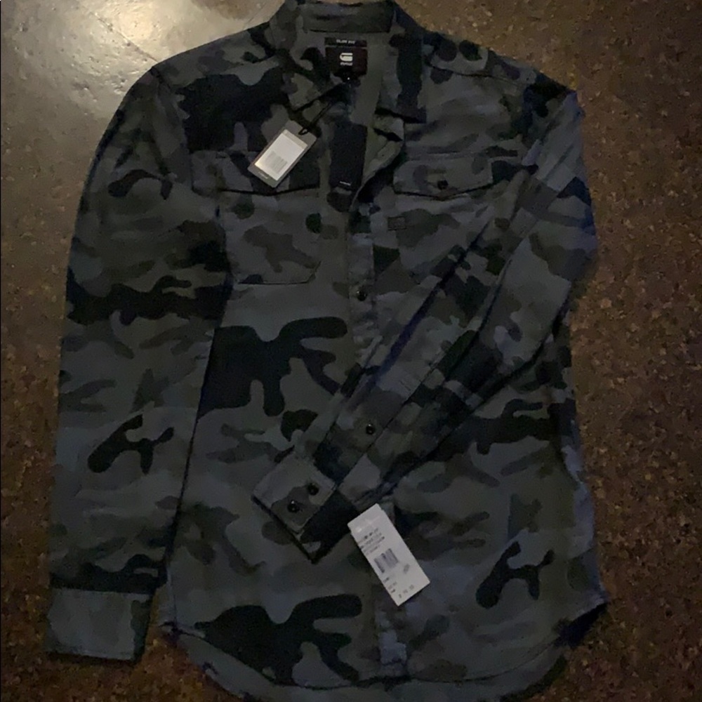 Gstar mens camouflage shirt
